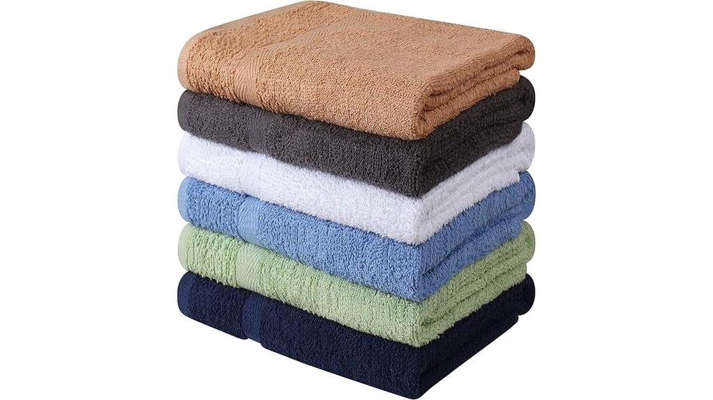 six pack cotton towels