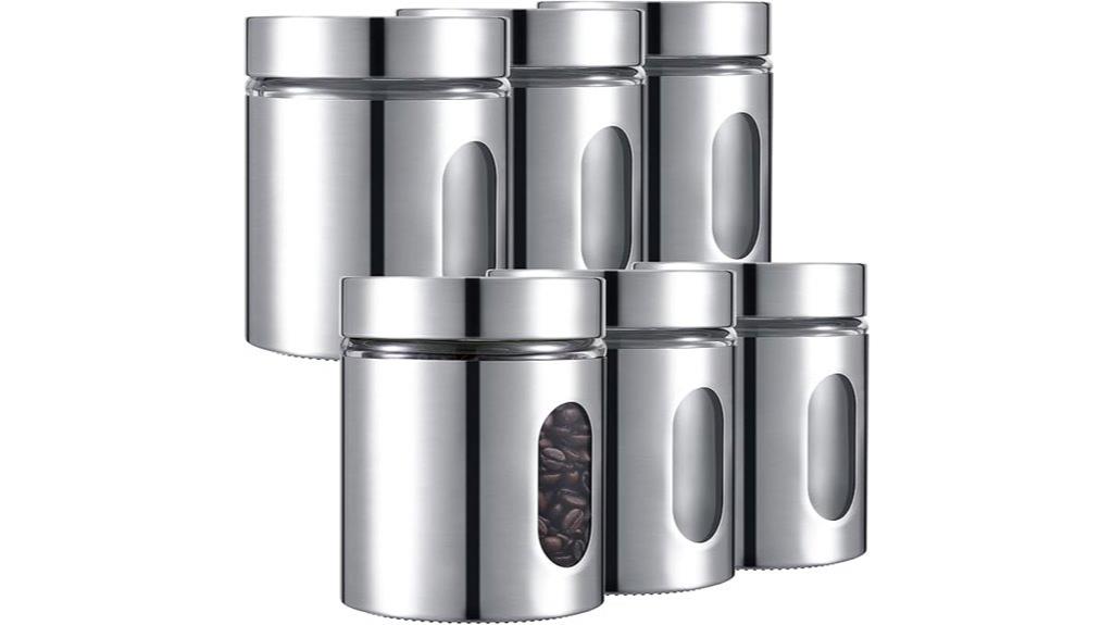 six piece kitchen canister set