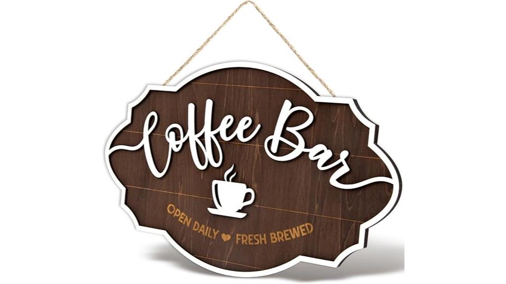 small coffee bar sign