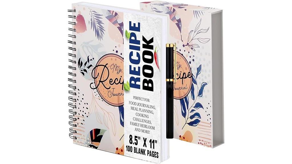 spiral recipe journal set