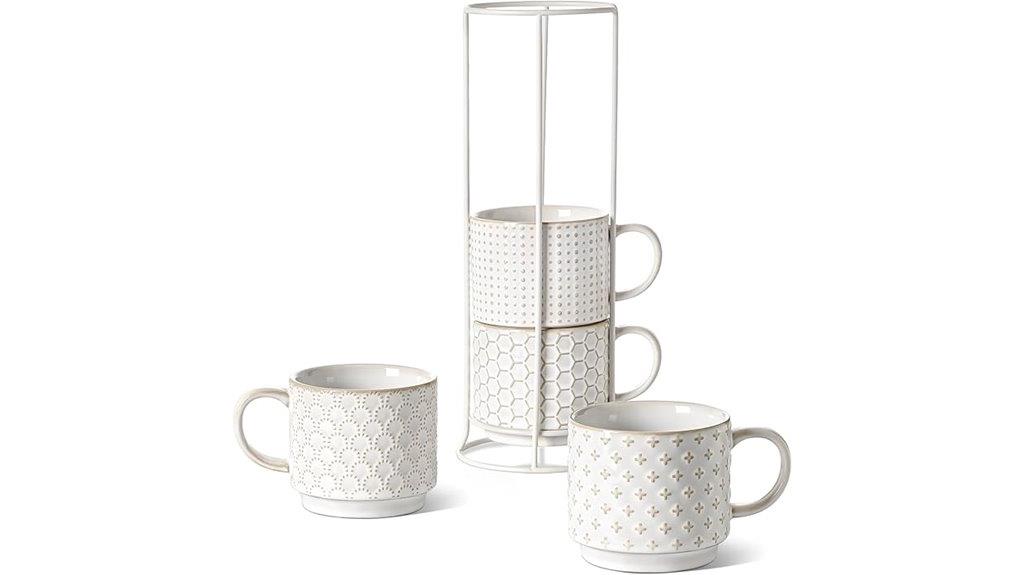 stackable coffee mug set
