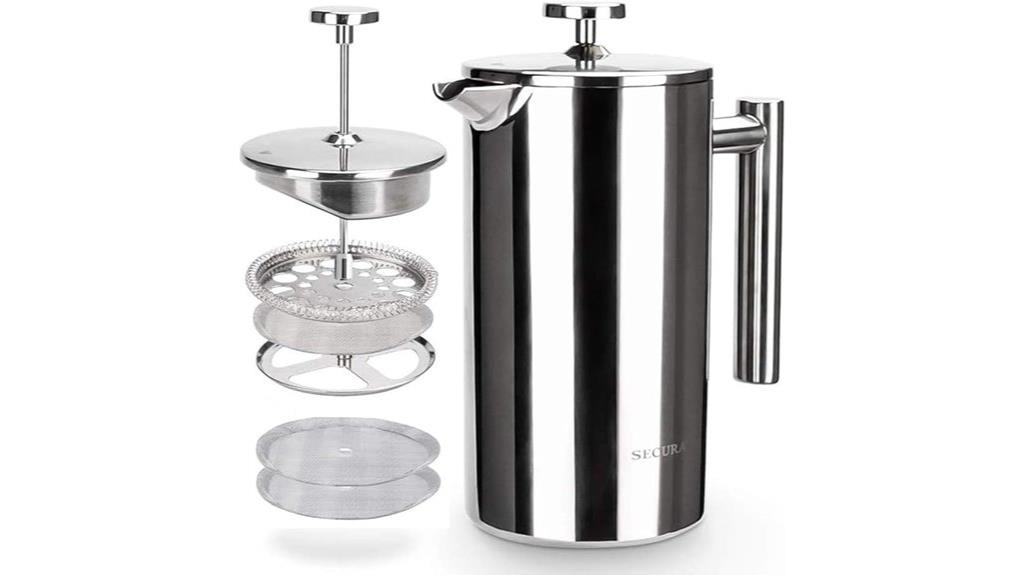 stainless steel 34oz french press