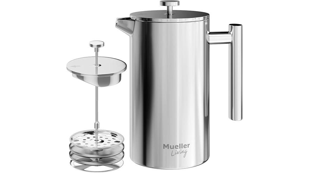 stainless steel 34oz french press