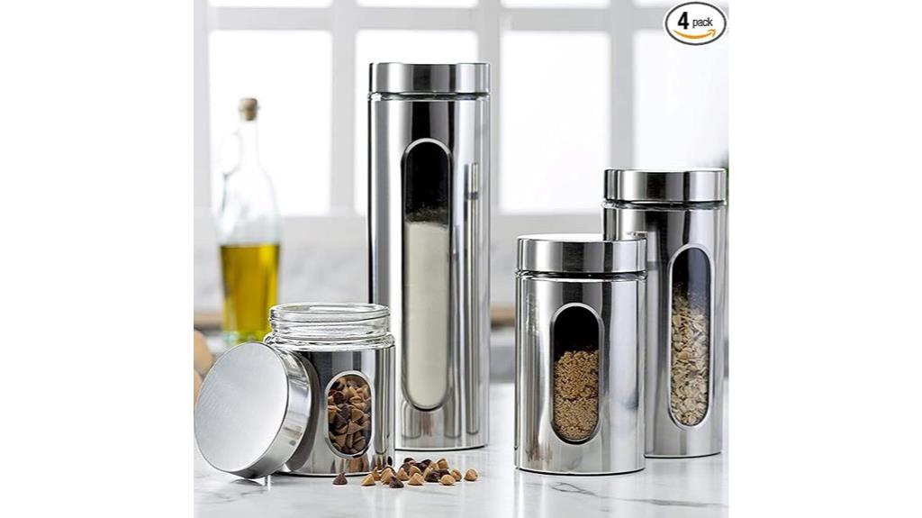 stainless steel canister set