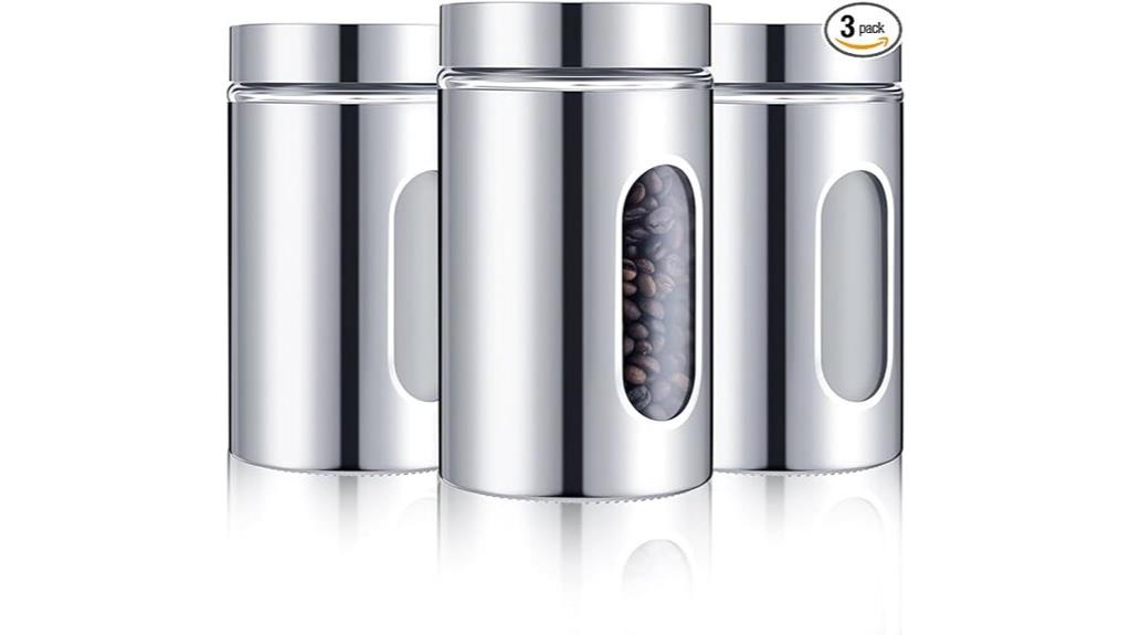 stainless steel canisters set