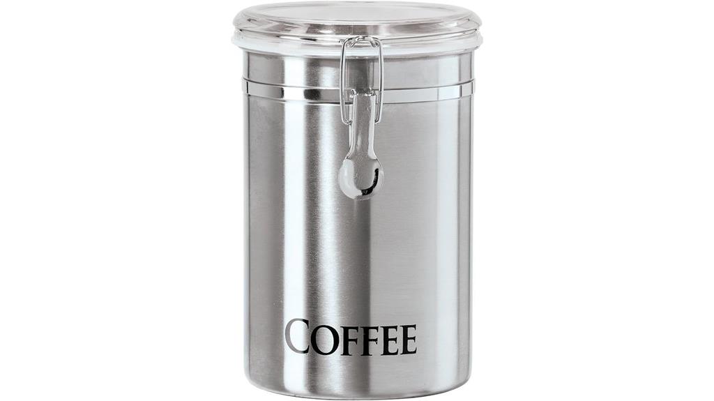 stainless steel coffee canister