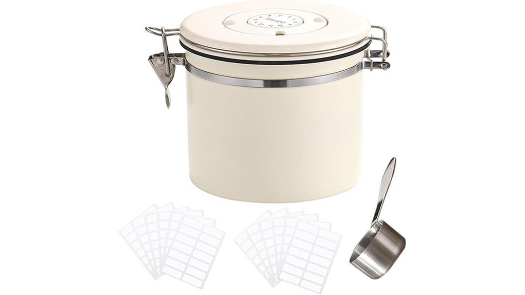 stainless steel coffee canister