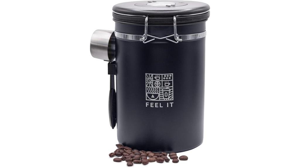 stainless steel coffee canister