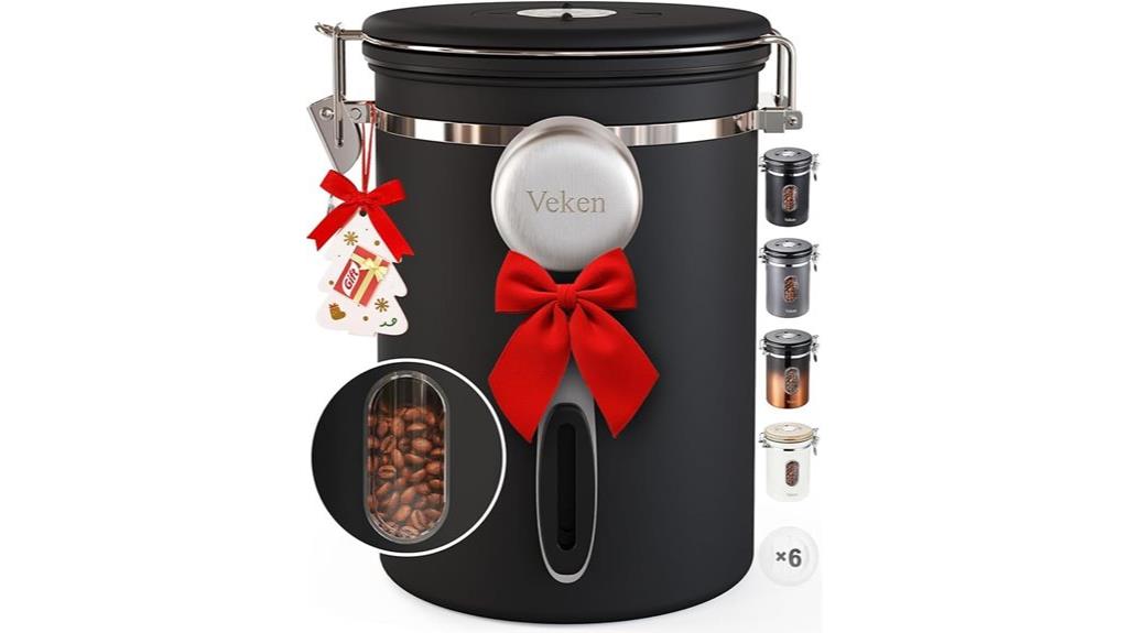 stainless steel coffee canister