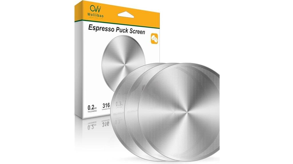 stainless steel espresso puck