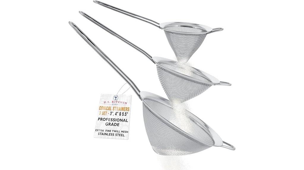 stainless steel strainer set