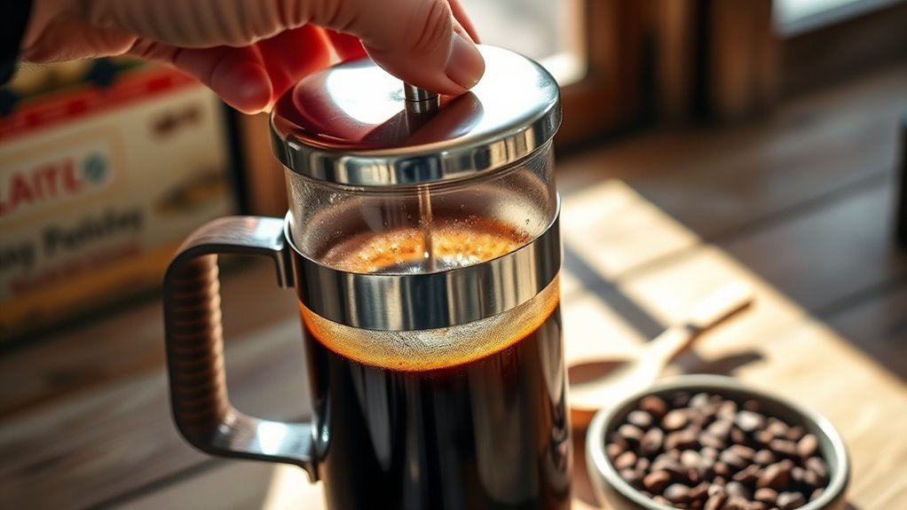 starting french press brewing