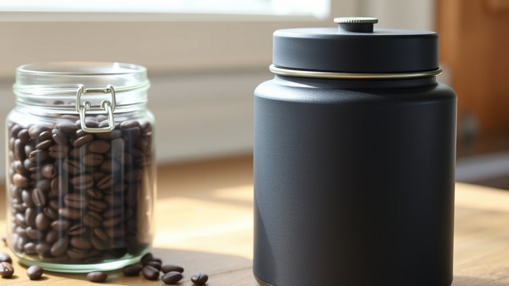 store beans in airtight cool containers