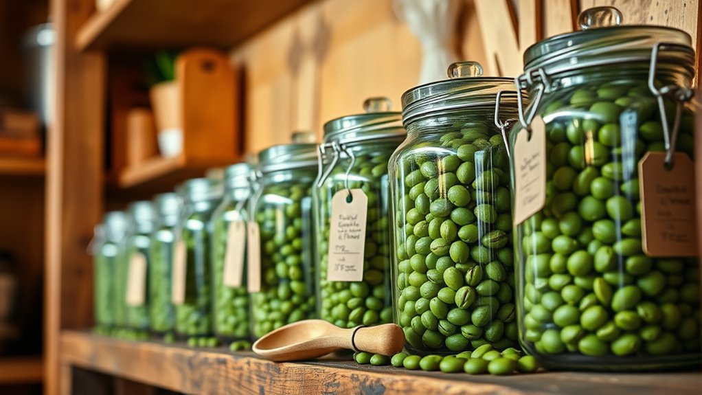 store beans in airtight cool darkness