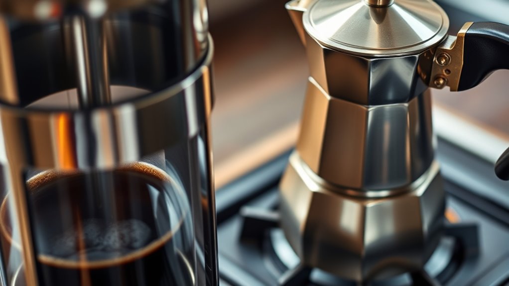 stovetop rich coffee extraction