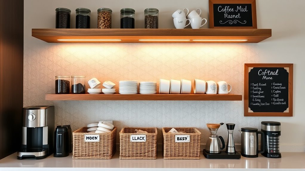 stylish organized coffee storage