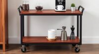 stylish wheeled coffee carts