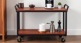 stylish wheeled coffee carts