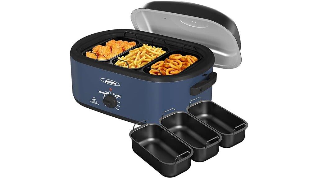 sunvivi 20qt multi compartment roaster