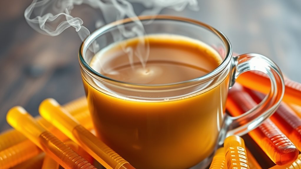 sweet honey sticks for coffee