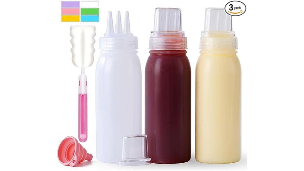 three sauce bottle pack