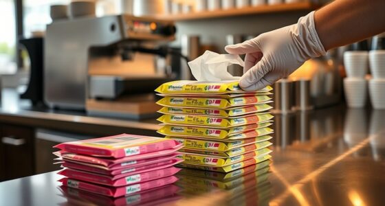 top coffee bar sanitizing wipes