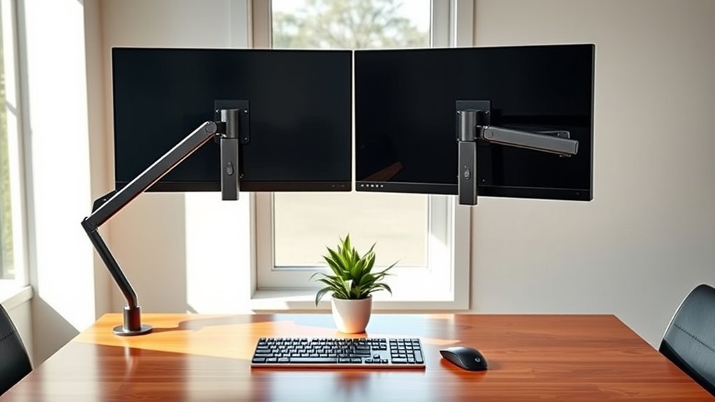 top dual monitor mounts