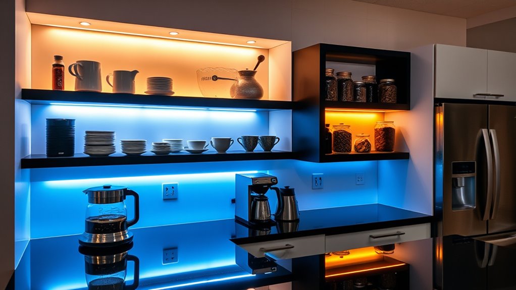 top led coffee bar lighting
