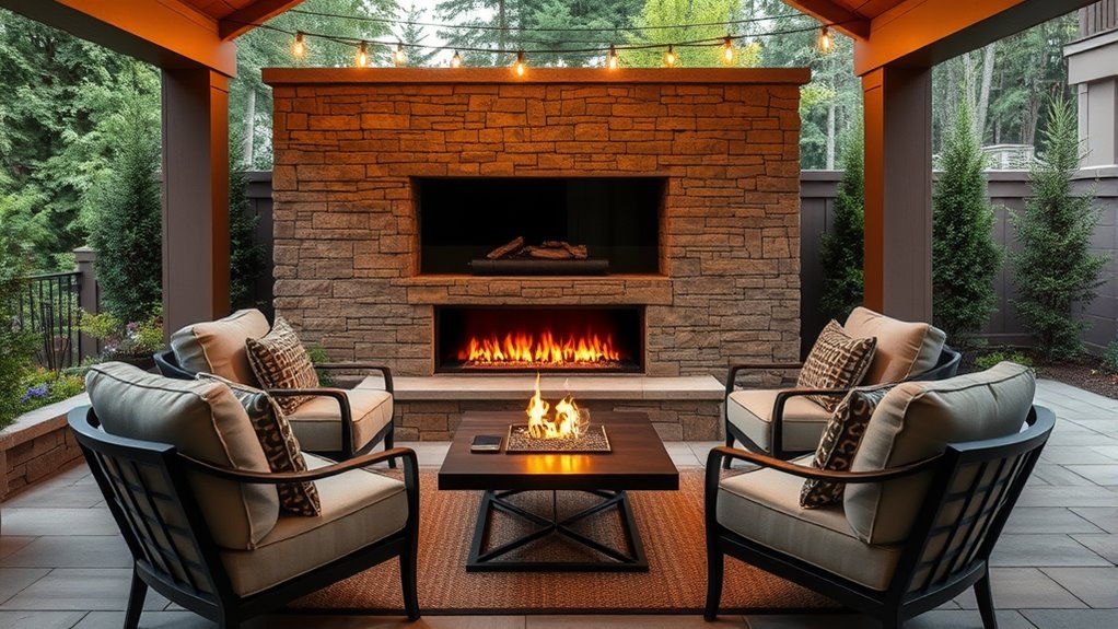 top outdoor electric fireplaces
