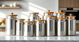 top stainless steel storage jars