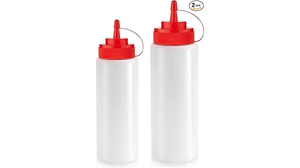two pack condiment squeeze bottles