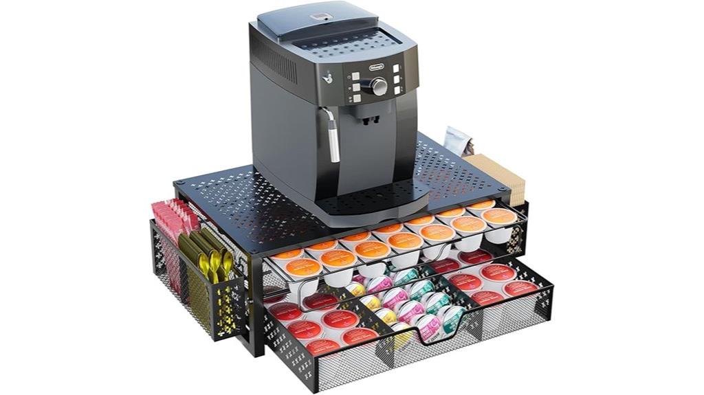 two tier coffee pod storage