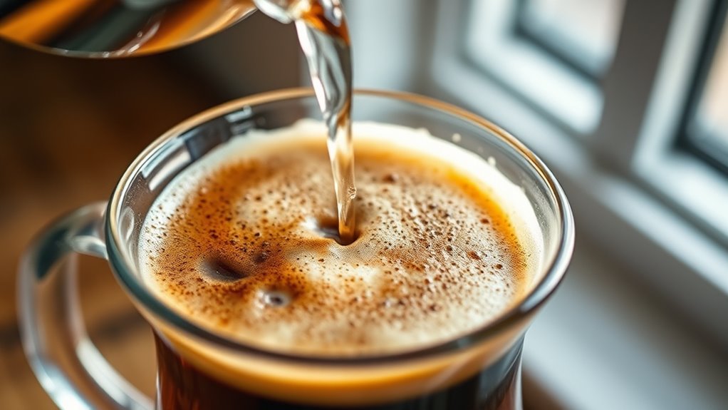 use fresh grounds hot water