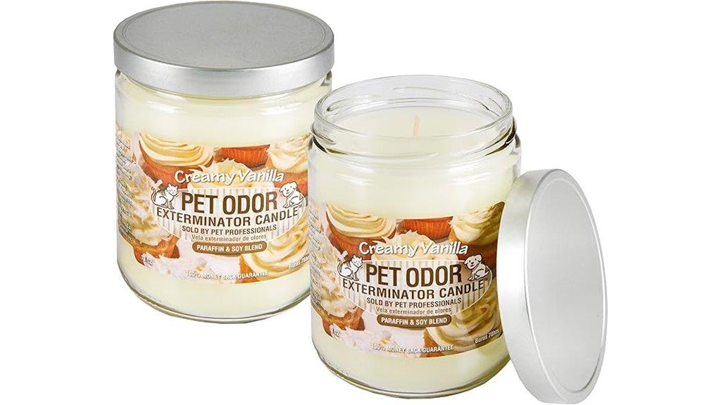 vanilla scented odor candle