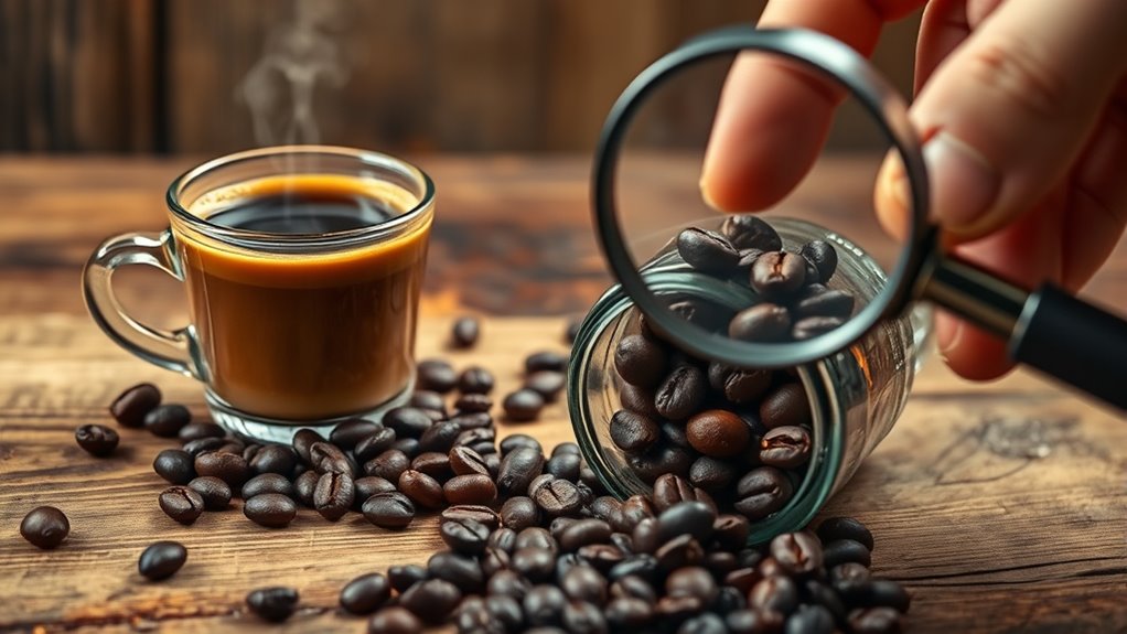 verify genuine coffee beans