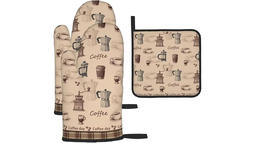 vintage brown oven mitts