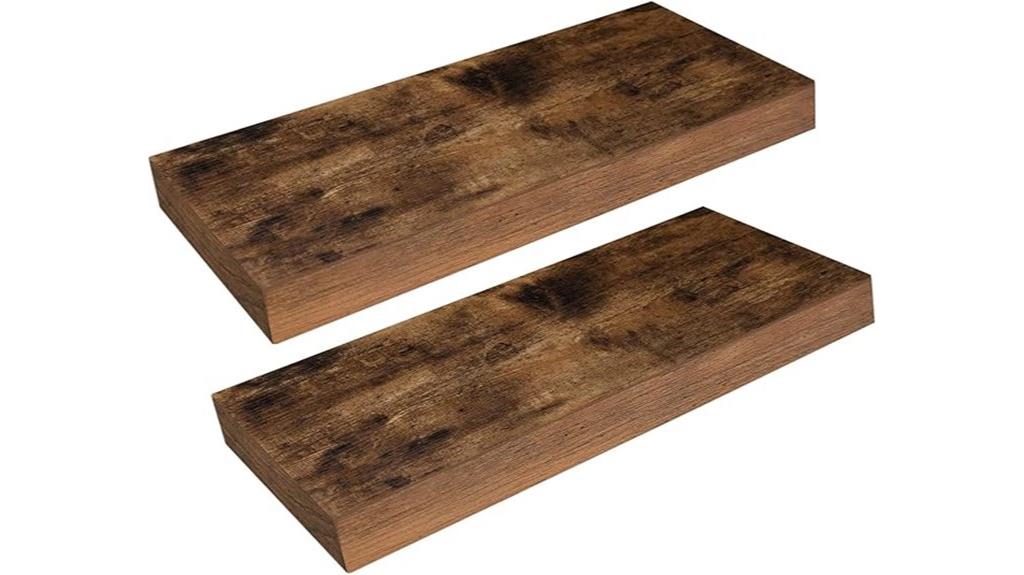 wall mounted floating shelves