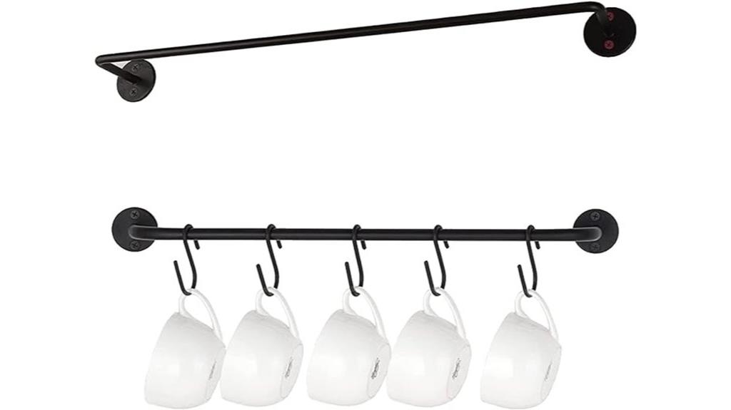 wall mounted mug hooks