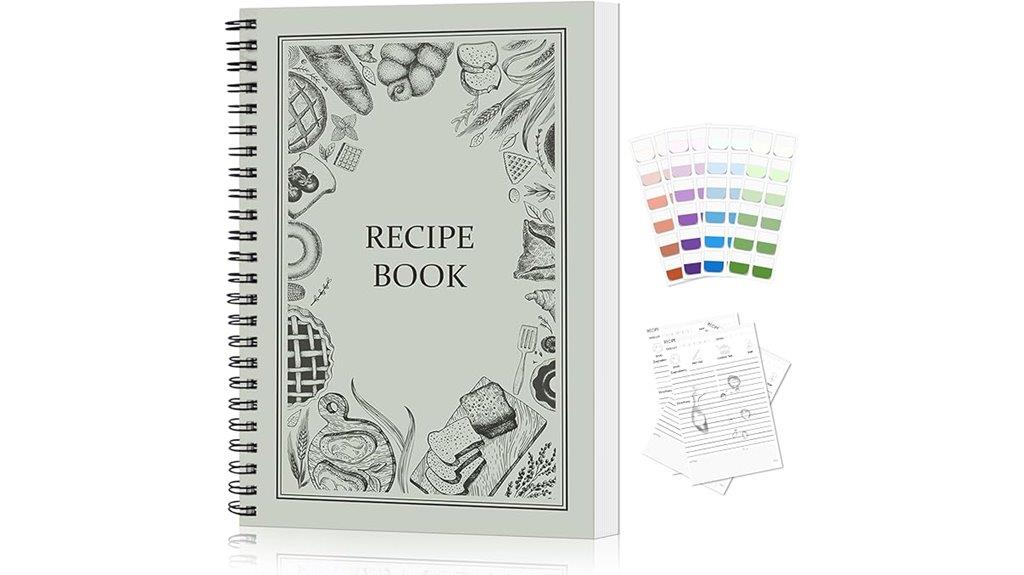 waterproof spiral recipe book