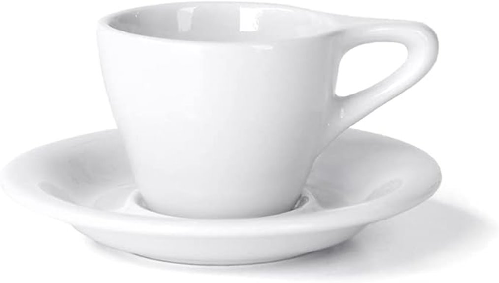 white porcelain cup set