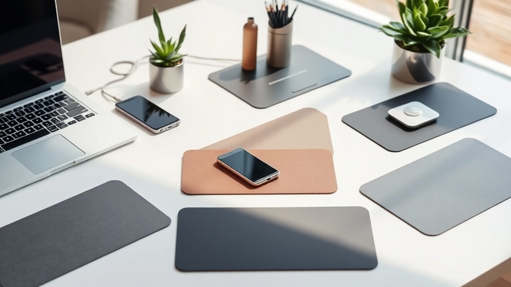 wireless charging desk mats