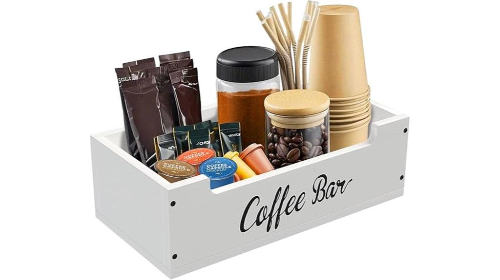 wooden coffee pod organizer