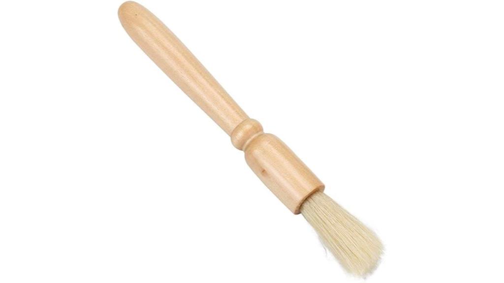 wooden handle coffee brush