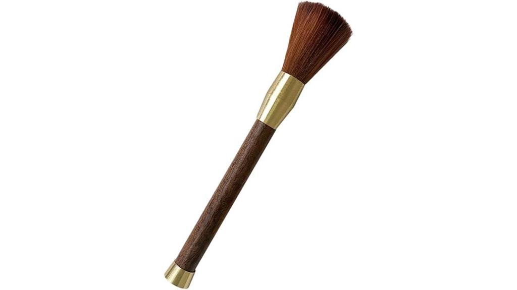 wooden handle coffee brush