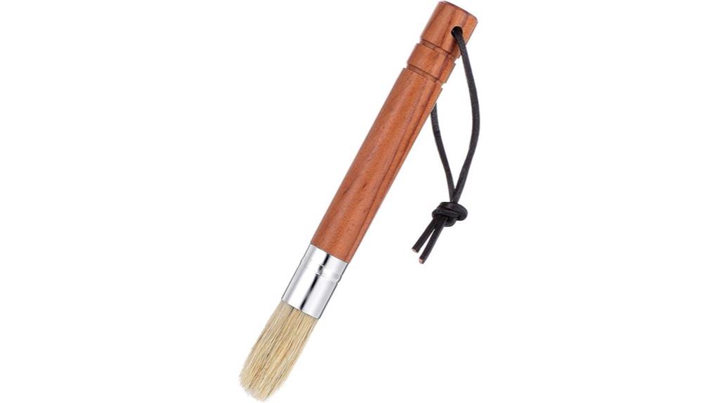 wooden handle coffee brush