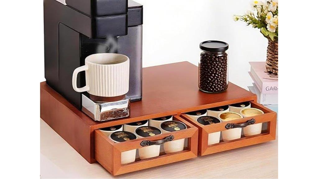 wooden keurig pod organizer