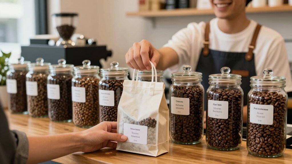 choosing coffee within budget