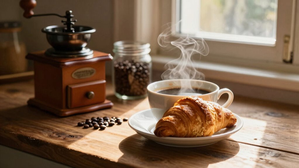 cozy aromatic coffee routine