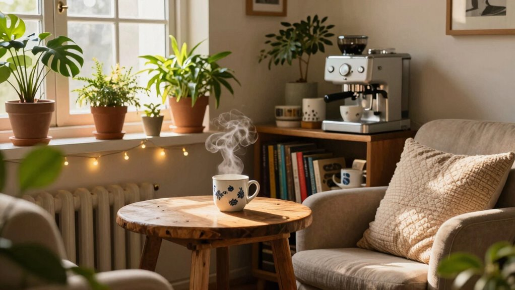 cozy organized relaxation nook