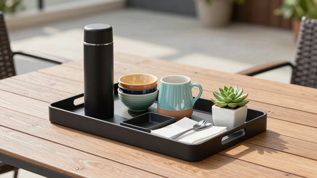 creative outdoor tray uses